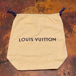 Louis Vuitton drawstring dustbag 18” wide x 20” high x 7” deep